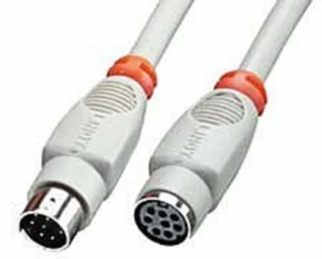 LINDY kabel przedłużający 8-biegunowy, wtyczka mini DIN/sprzęgło, 2 m