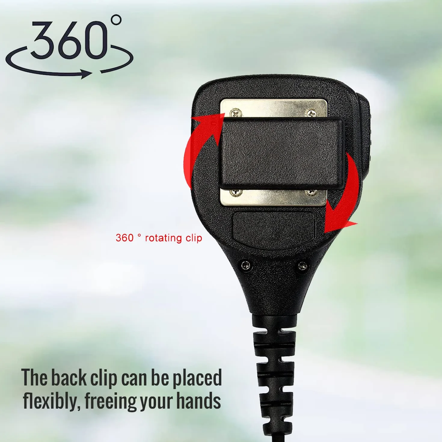 Retevis Dwukierunkowy Mikrofon Naramienny 2-Pinowy Kompatybilny z RT24 RT27 RT22 RT28 RT617 RT618 RT619 TYT Kenwood Walkie Talkie