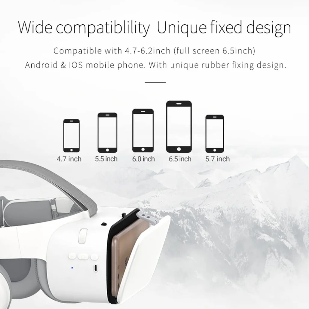 Okulary VR, zestaw słuchawkowy z wirtualnej rzeczywistości, zestawy słuchawkowe VR obsługujące Android i IOS, połączenie Bluetooth do iPhone 13 Pro Max/13 Pro/12/11, do Samsung Galaxy S21, Huawei, Xiaomi