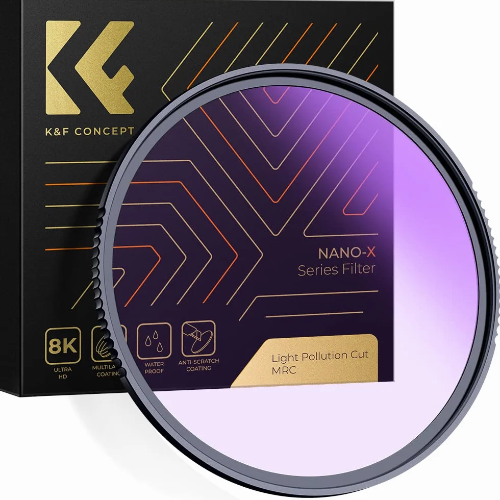 K&F Concept 67 mm Naturalny Filtr Nocny do Fotografii Nocnej Nieba / Gwiazdy Astrofotografii, Szkło Optyczne Dwustronny (Seria Nano-X)