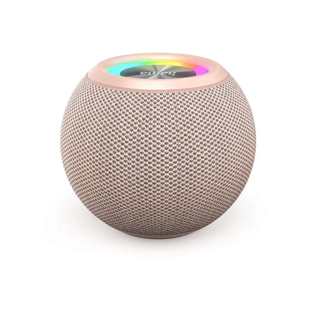 Przenośny głośnik Bluetooth Hama Ballshape 3.0, 5W, LED, TWS, 10h odtwarzania, głośnomówiący, USB-C, idealny na imprezy, plener i sport, różowy – doskonały dźwięk i światło w harmonii