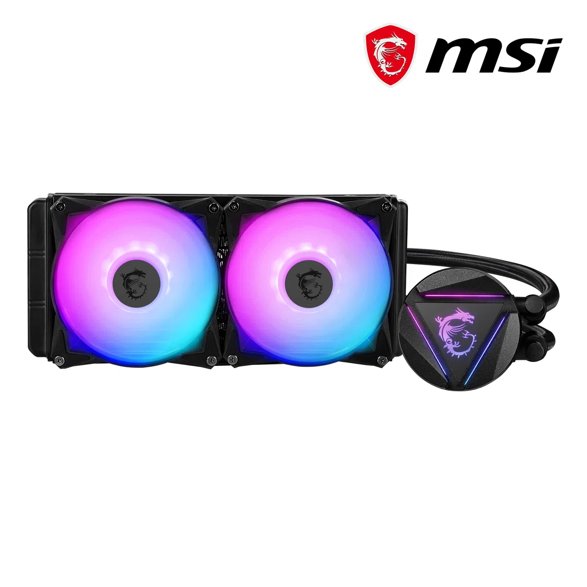 MSI MAG CORELIQUID 240R V2 AIO – obrotowa głowica blokująca ARGB, zintegrowana pompa chłodnicy, chłodzenie wodą dzieloną, przewody, odporne na parowanie, łatwa instalacja – kompatybilna z AMD i Intel