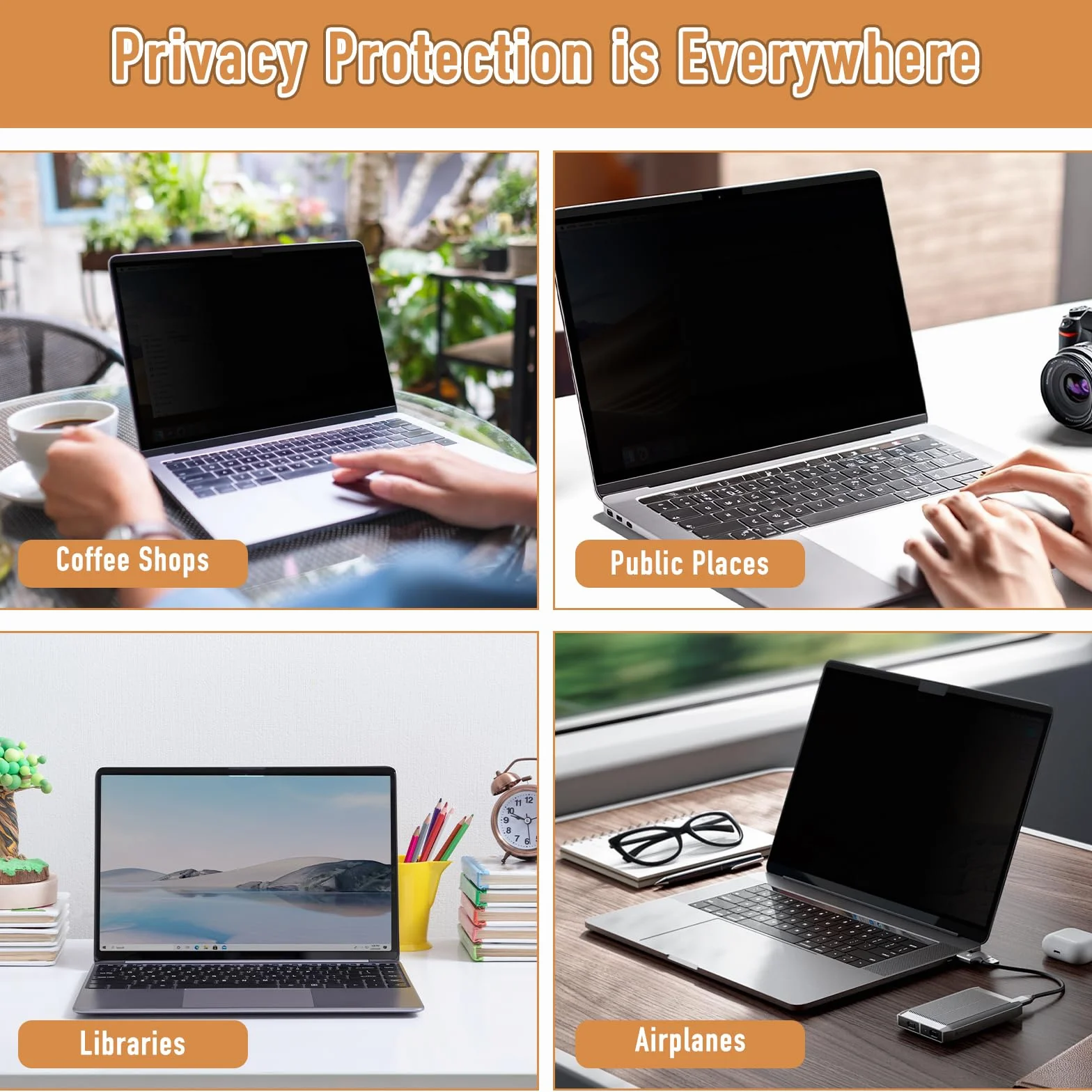 Magnetyczny filtr antyrefleksyjny do MacBook Air 13,6 cala 2022-2025 (Chip M4/M3/M2), antyodblaskowy, PET ochraniacz ekranu, Zdejmowalny antyniebieskie światło ochraniacz przeciwsłoneczny