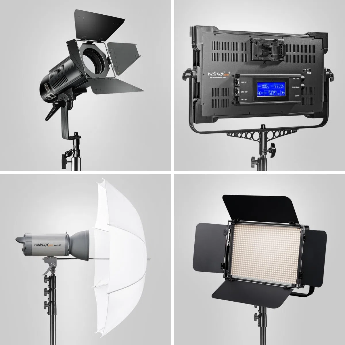 Walimex pro AIR 355 Statyw do lamp 355 cm Zestaw 2 sztuk