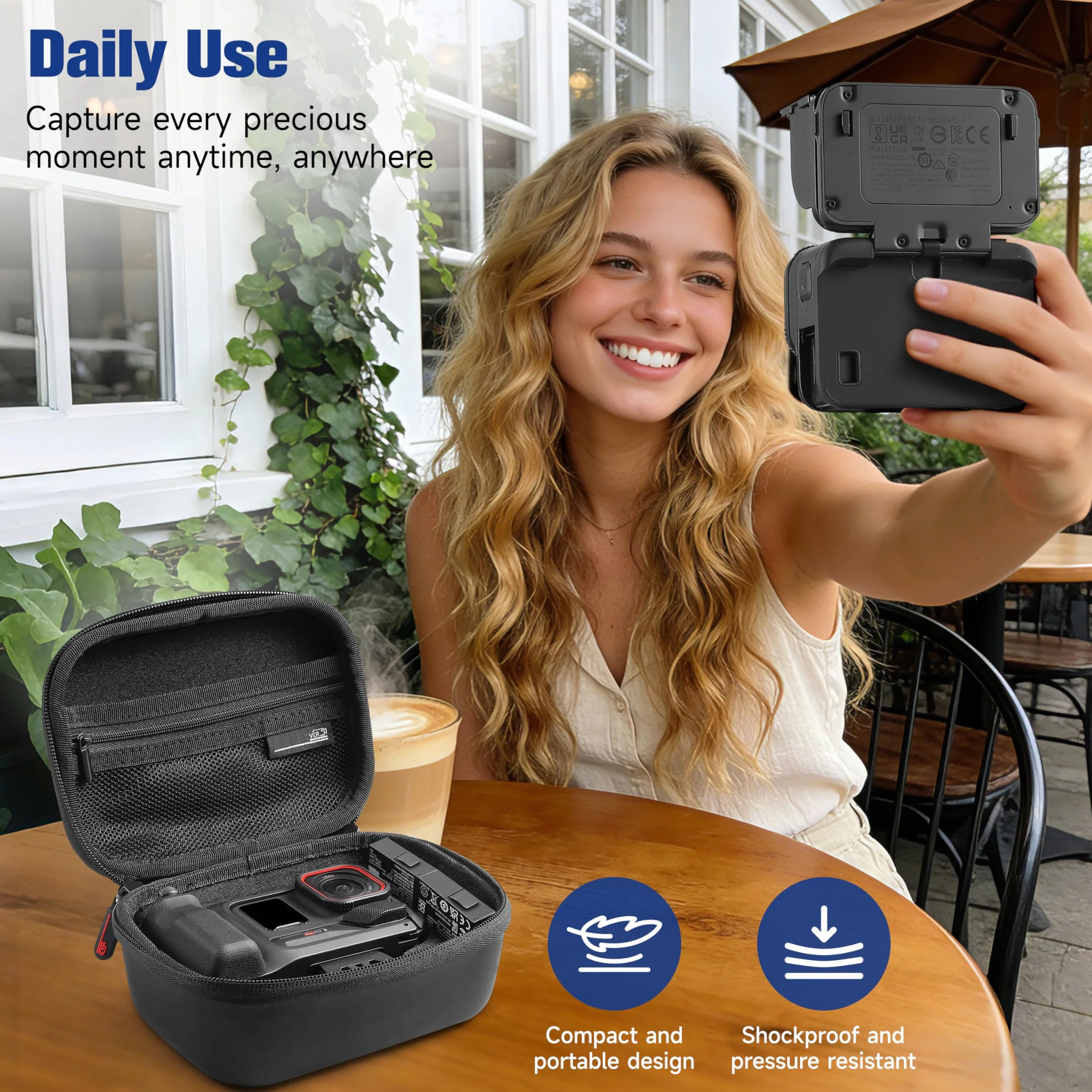STARTRC VCR Pokrowiec na Insta360 Ace Pro 2 Xplore Grip Pro Bundle Case Przenośny Podróżny Hard Shell Pamięć 2 Baterie Akcesoria