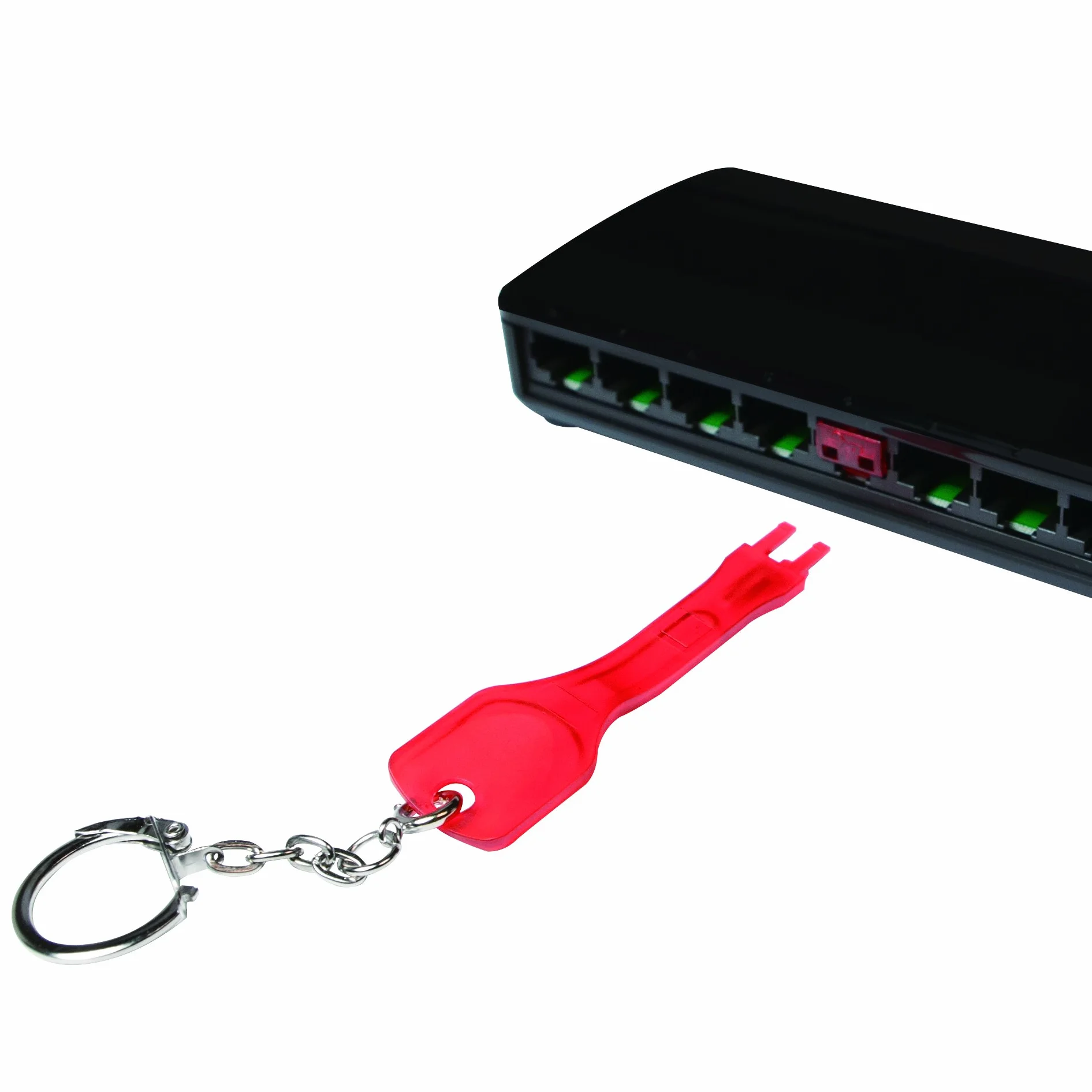 LogiLink MP0042 port RJ45 1x i 10x zestaw zamków czerwony