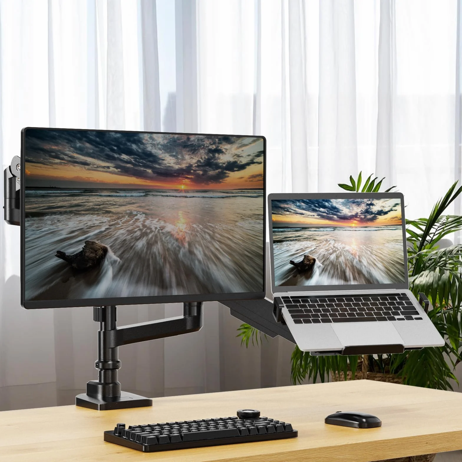 WORLDLIFT Uniwersalna taca na laptopa 12-17" do montażu VESA 75 x 75 mm 100 x 100 mm ramię monitora regulowany uchwyt wentylowany