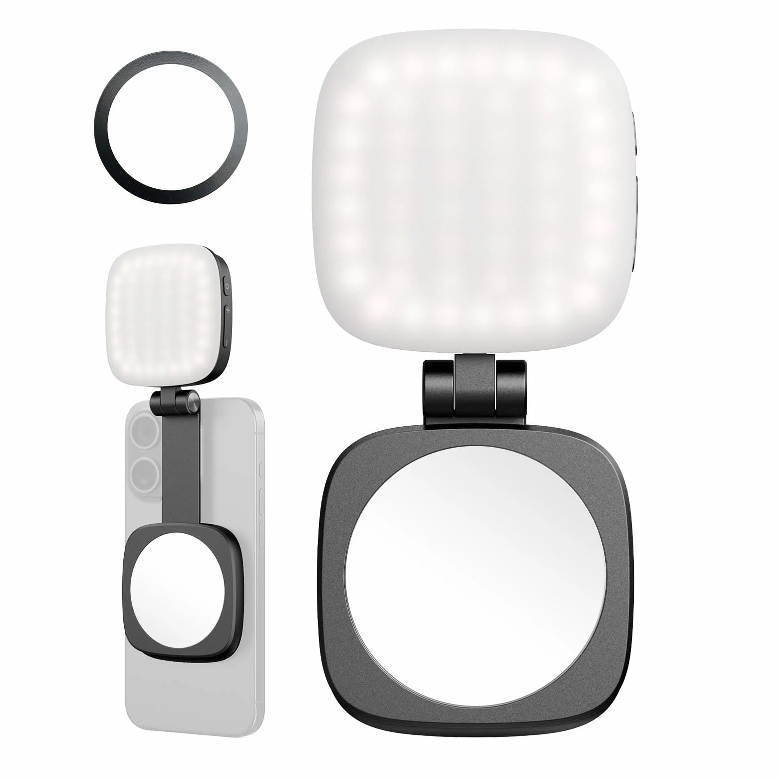 SMALLRIG Magnetic Selfie Light Vibe P48 Black do iPhone'a, lampa do telefonu z MagSafe