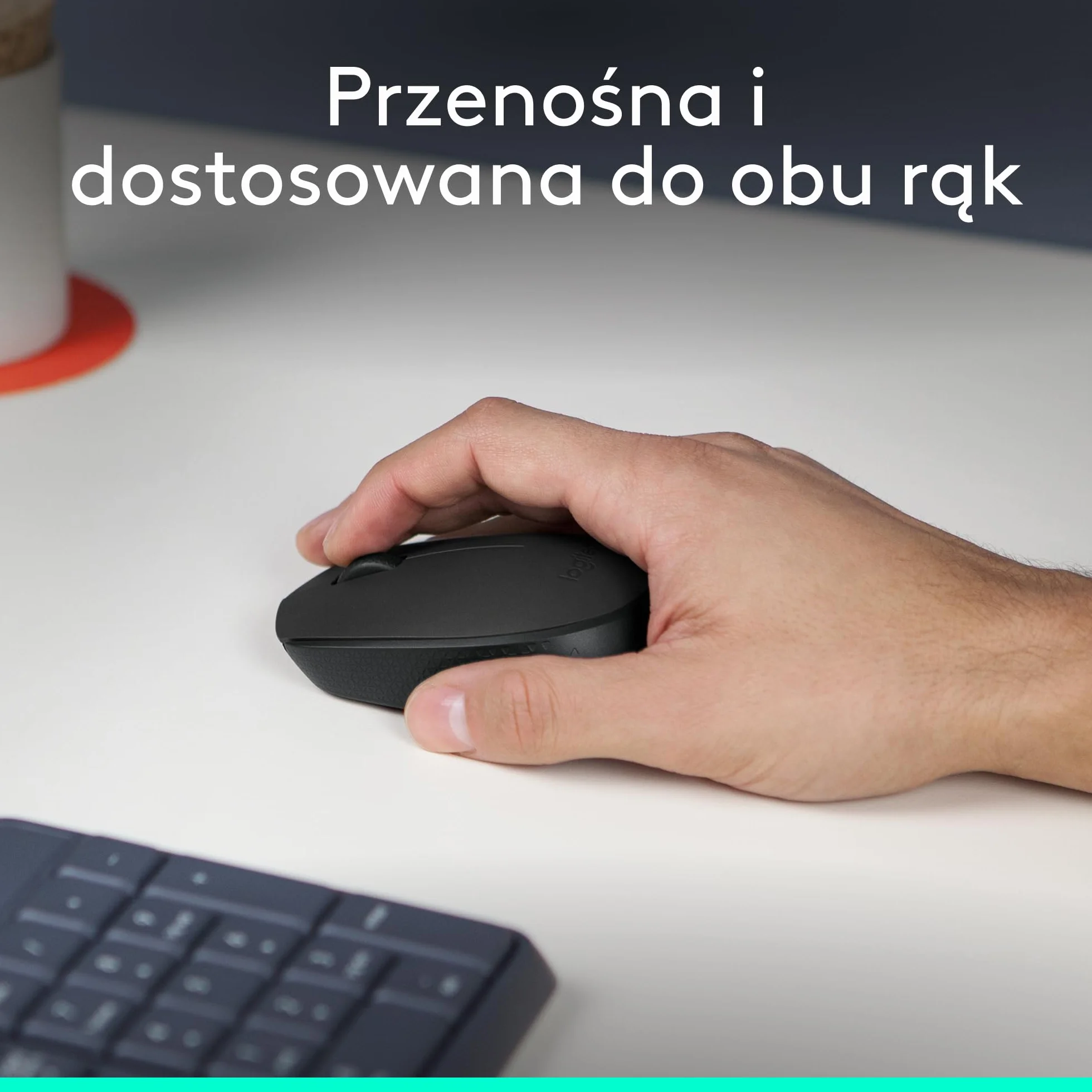 Logitech M171 Mysz Bezprzewodowa do PC, Mac, Laptopów, 2,4 GHz z Miniodbiornikiem USB, Optycznym Śledzeniem, 12-Miesięczną Żywotnością Baterii, Oburęczna - Czarny