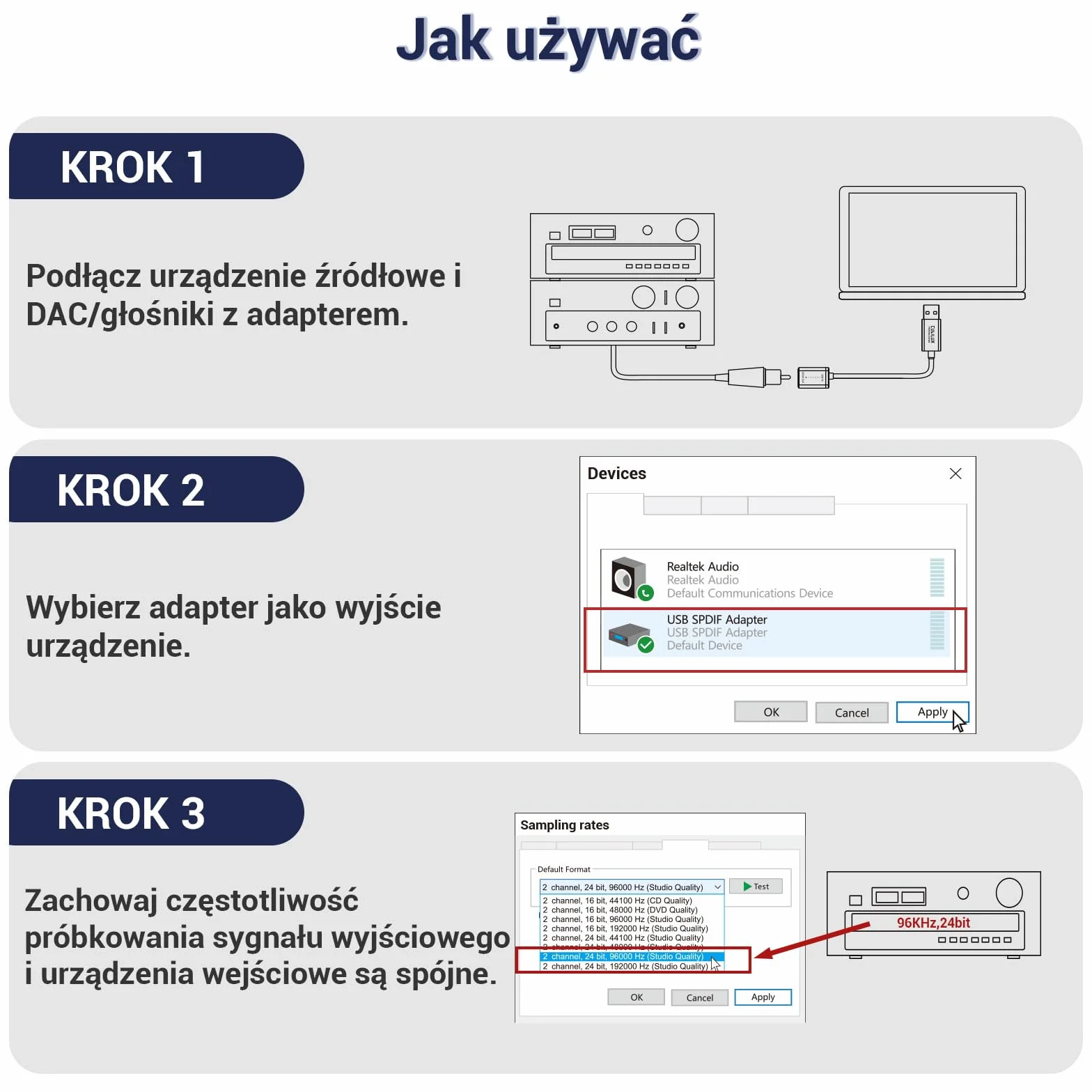 Cubilux USB A do TOSLINK Optyczny adapter audio, jednokierunkowy konwerter cyfrowy USB typu A na SPDIF, nadajnik S/PDIF TYLKO do komputera przenośnego, NIE do telewizora ani innych urządzeń