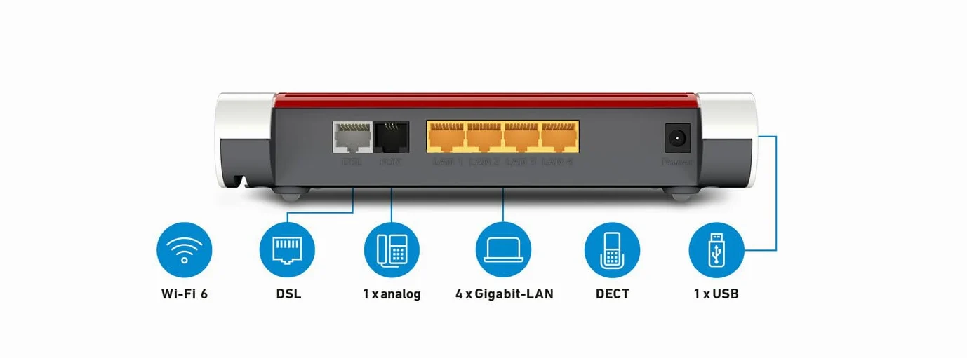Avm Fritz!Box 7530 Ax 20002930 Router, Biały, 1800 MBit/s