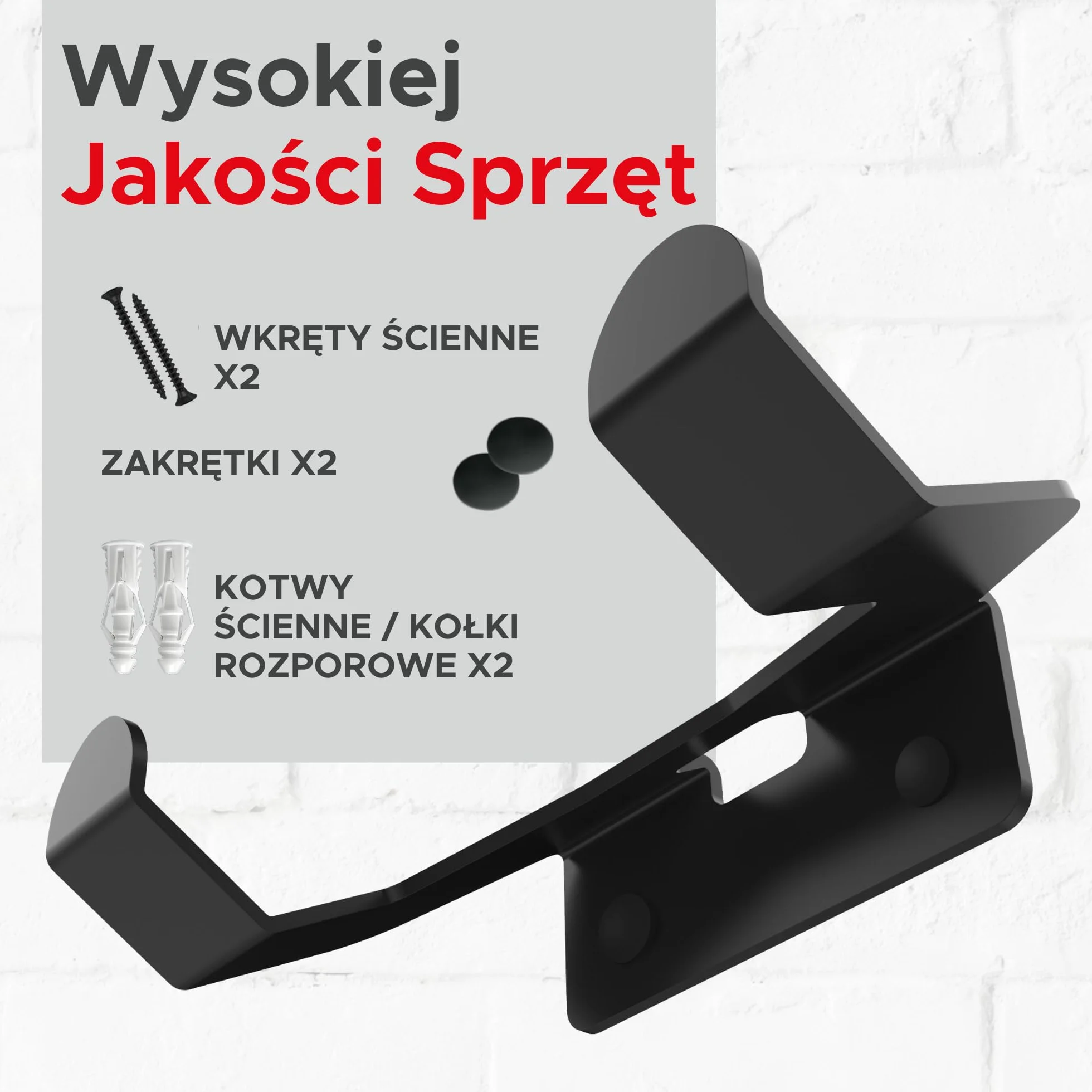Uchwyt ścienny do Sonos Roam, Roam 2, Roam SL, czarny, zestaw montażowy