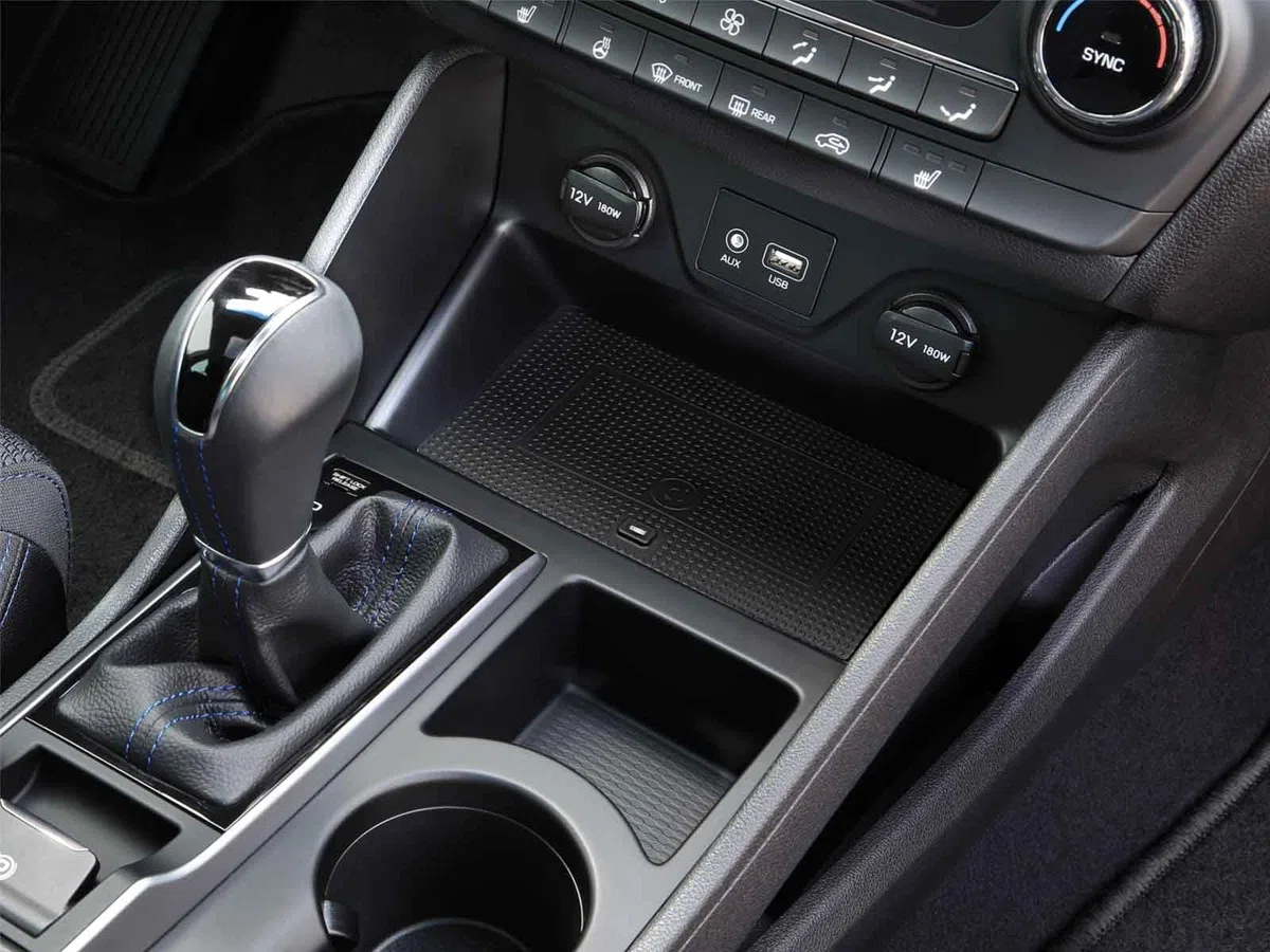 INBAY Uchwyt samochodowy na telefon komórkowy, 10 W, indukcyjny/bezprzewodowy, pasuje do Hyundai Tucson (TL) 07/2015-12/2020 - uchwyt samochodowy akcesoria do wnętrza - Qi