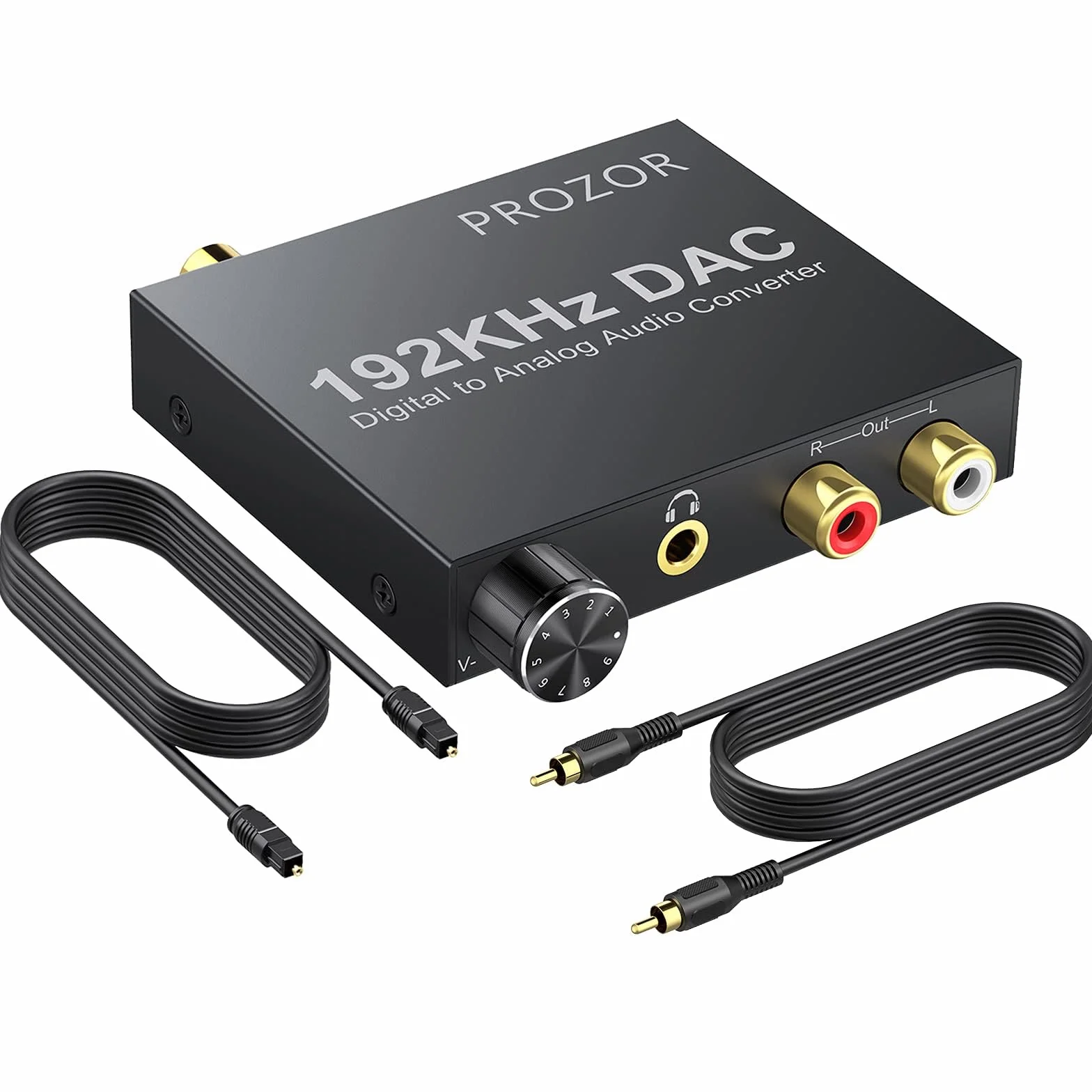 192 kHz DAC konwerter SPDIF optyczny koncentryczny Toslink do analogowego stereo L/R RCA 3,5 mm jack