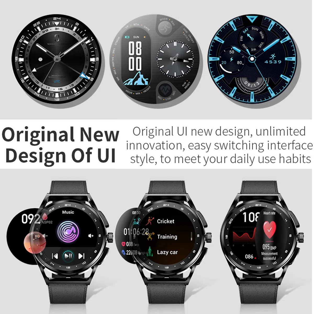 Smartwatch męski z funkcją telefonu, 2022 1,32" HD, ekran dotykowy, zegarek na rękę, smartwatch z Bluetooth, IP67, tracker fitness, SpO2, pulsometr, monitor snu, system Android iOS (czarny)