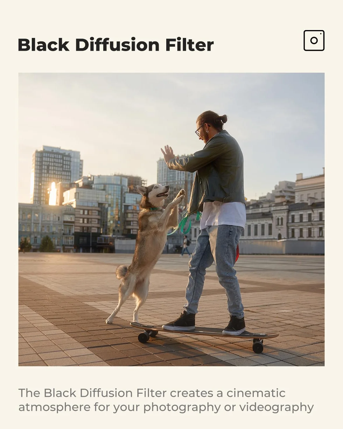 K&F CONCEPT Filtr 55 mm Black Promist 1/8 ze szkła optycznego z powłoką wielonawanową do nagrywania wideo/fotografii portretowej (nano-klear)