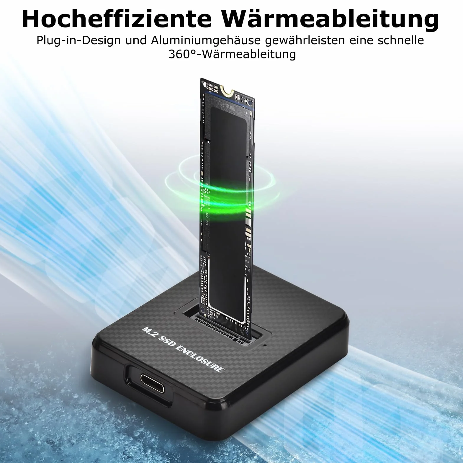 M.2 NVMe & SATA Stacja dokująca do dysków twardych, 10 Gbps NVMe USB adapter do M-Key B+M Key, USB 3.1 Gen2 podwójny protokół M2 SSD obudowa do 2230 2242 2260 2280 SSD