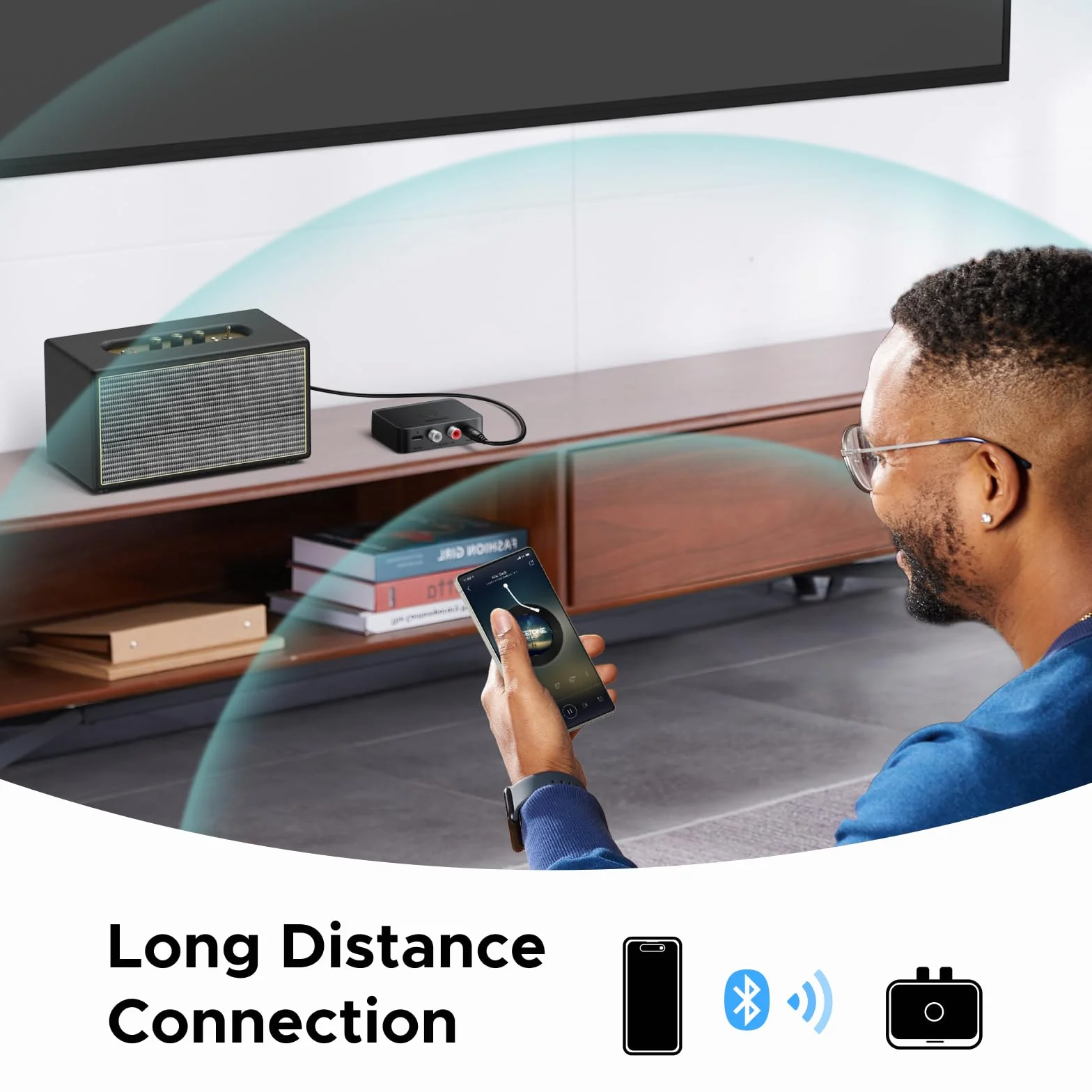 UGREEN Adapter Bluetooth 6.0 stereo z dekodowaniem LDAC, certyfikatem Hi-Res Audio Gold Standard, odbiornik audio Aux Bluetooth kompatybilny z głośnikami, wzmacniaczem i radiem samochodowym