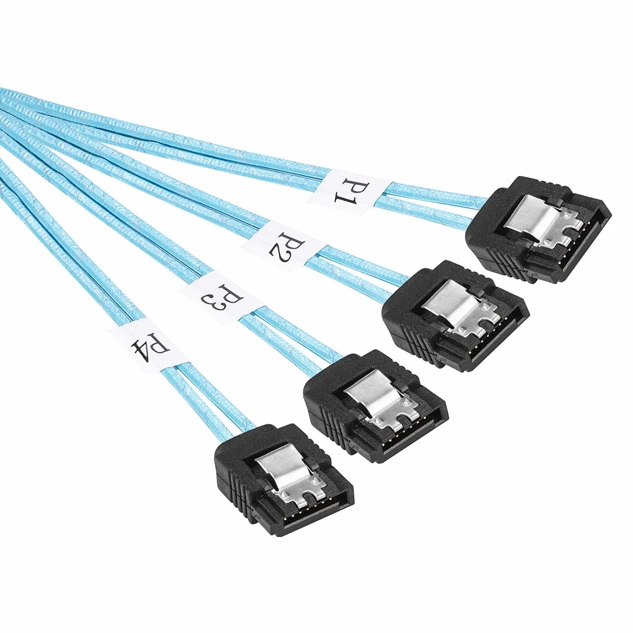 Twozoh Slim Line Mini SAS 4.0 SFF-8654 4i 38-pinowy host do 4 SATA 7-pinowy dysk twardy Fanout kabel raaid 0,5M