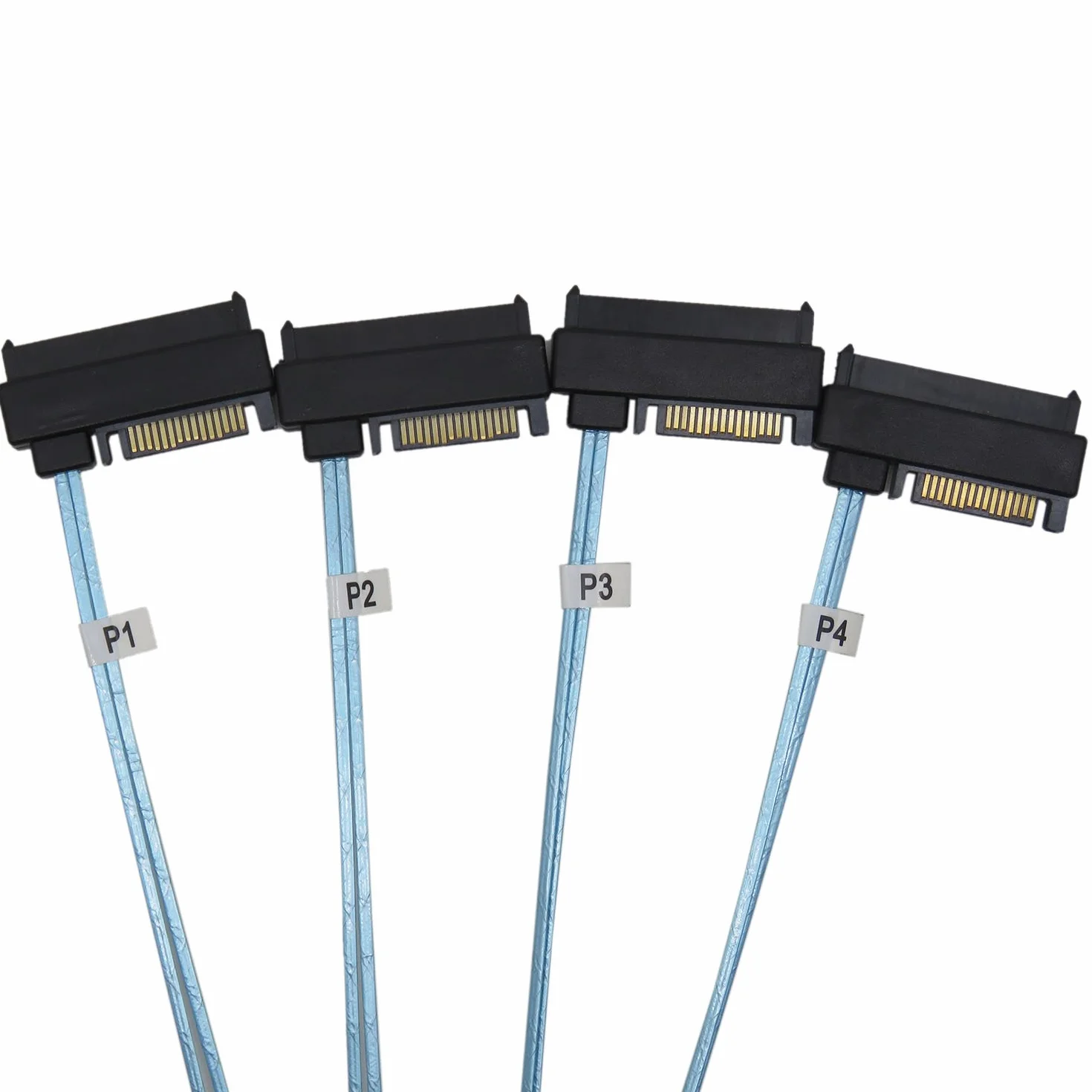 Mini SAS 36 SFF-8087 do (4) złącza SFF-8482 z zasilaniem SATA 1 m