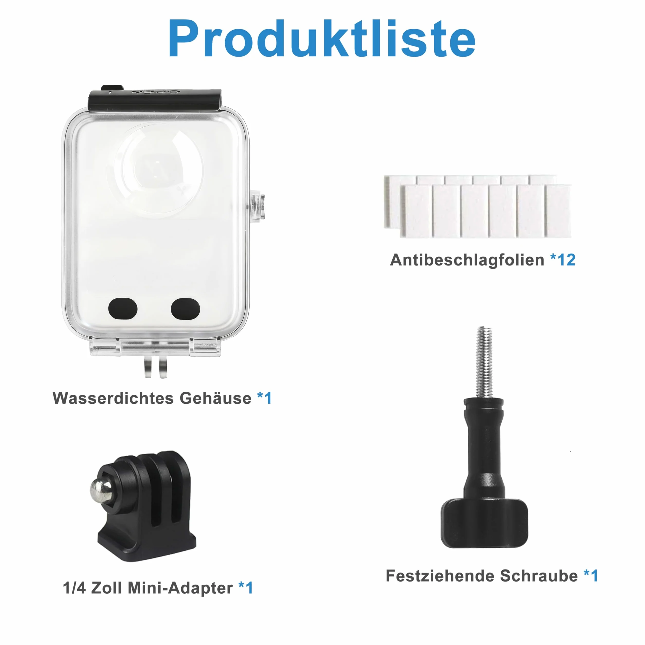 FitStill Wodoszczelna obudowa do DJI OSMO 360, 45 m, łatwa instalacja, odporna na nacisk, obudowa ochronna do fotografii podwodnej, DJI osmo 360 akcesoria ochronne