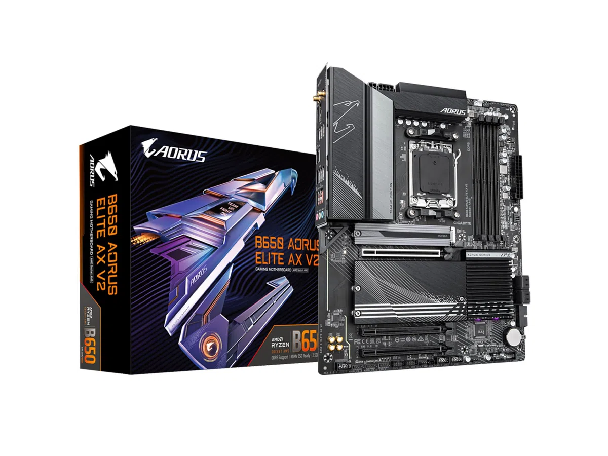 GIGABYTE B650 AORUS Elite AX V2 (AM5/ LGA 1718/ AMD/ B650/ ATX/ 5-letnia / DDR5/ Triple M.2/ PCIe 5.0/ USB 3.2 Gen2X2 Type-C/WiFi 6E/ 2.5GbE LAN/Q-Flash Plus/EZ-Latch/płyta główna)