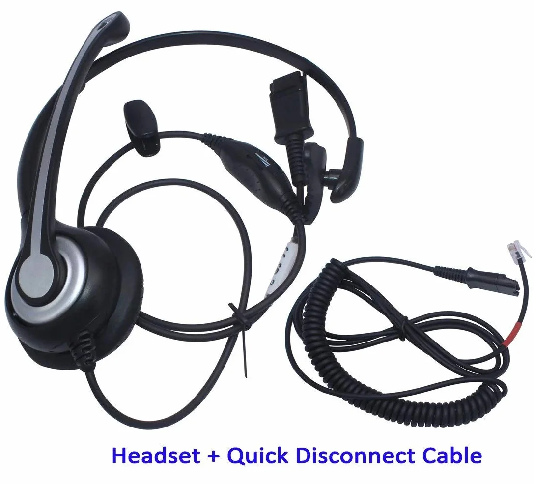Wantek Przewodowy zestaw słuchawkowy do telefonu biurowego z redukcją szumów RJ9 Yealink T19P T23G T42S Grandstream GXP1625 Avaya 1608 9608G Cisco 7905