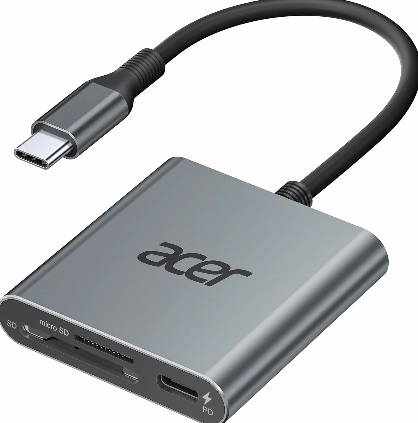 Acer Czytnik Kart SD 4.0 UHS-II Micro SD USB C Podwójny Adapter PD 100 W do MicroSD SDXC SDHC UHS-II UHS-I iPhone 15 16 Laptop