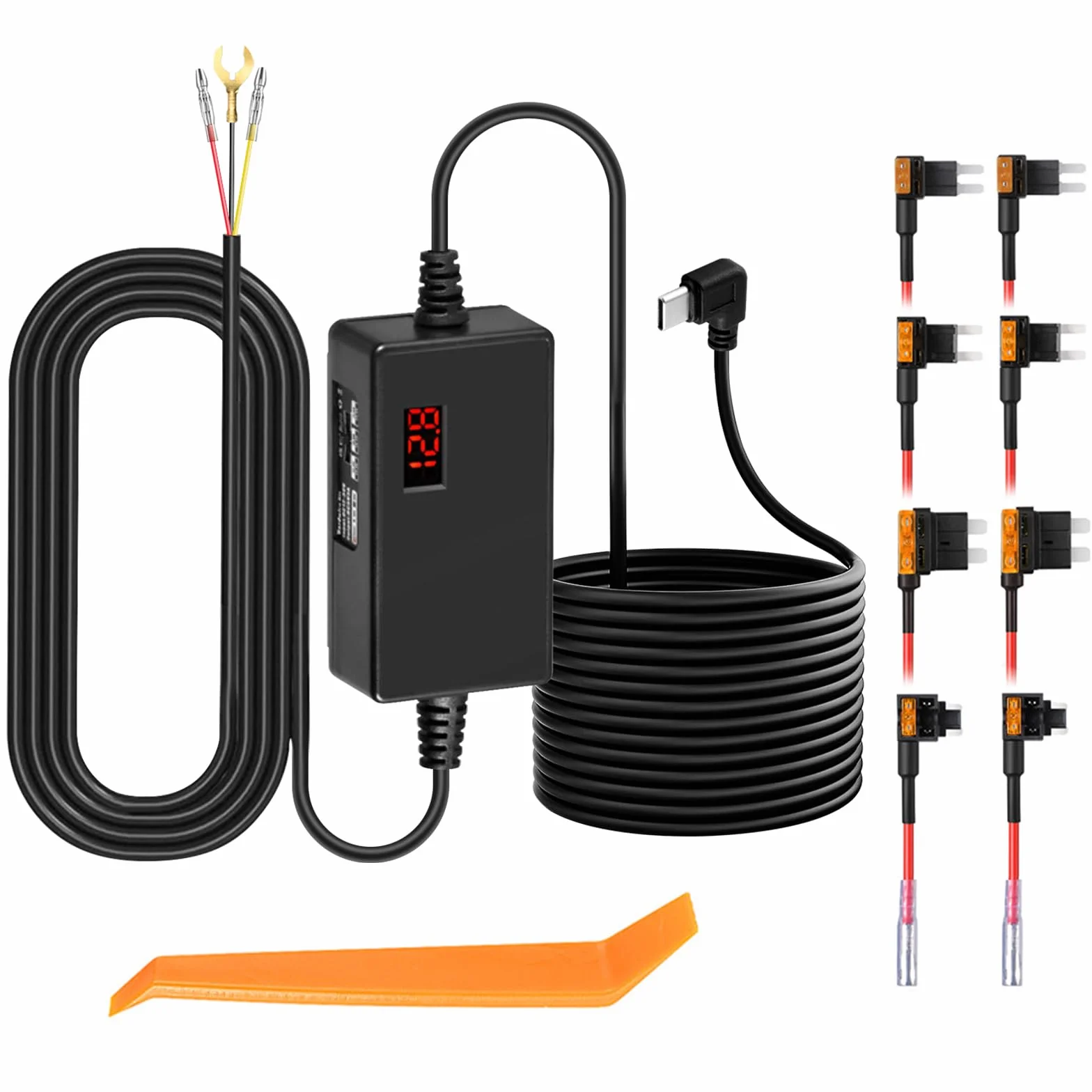 Zestaw okablowania kamery Dash Cam mini USB Hardwire 12V-24V w 5V z ochroną niskiego napięcia