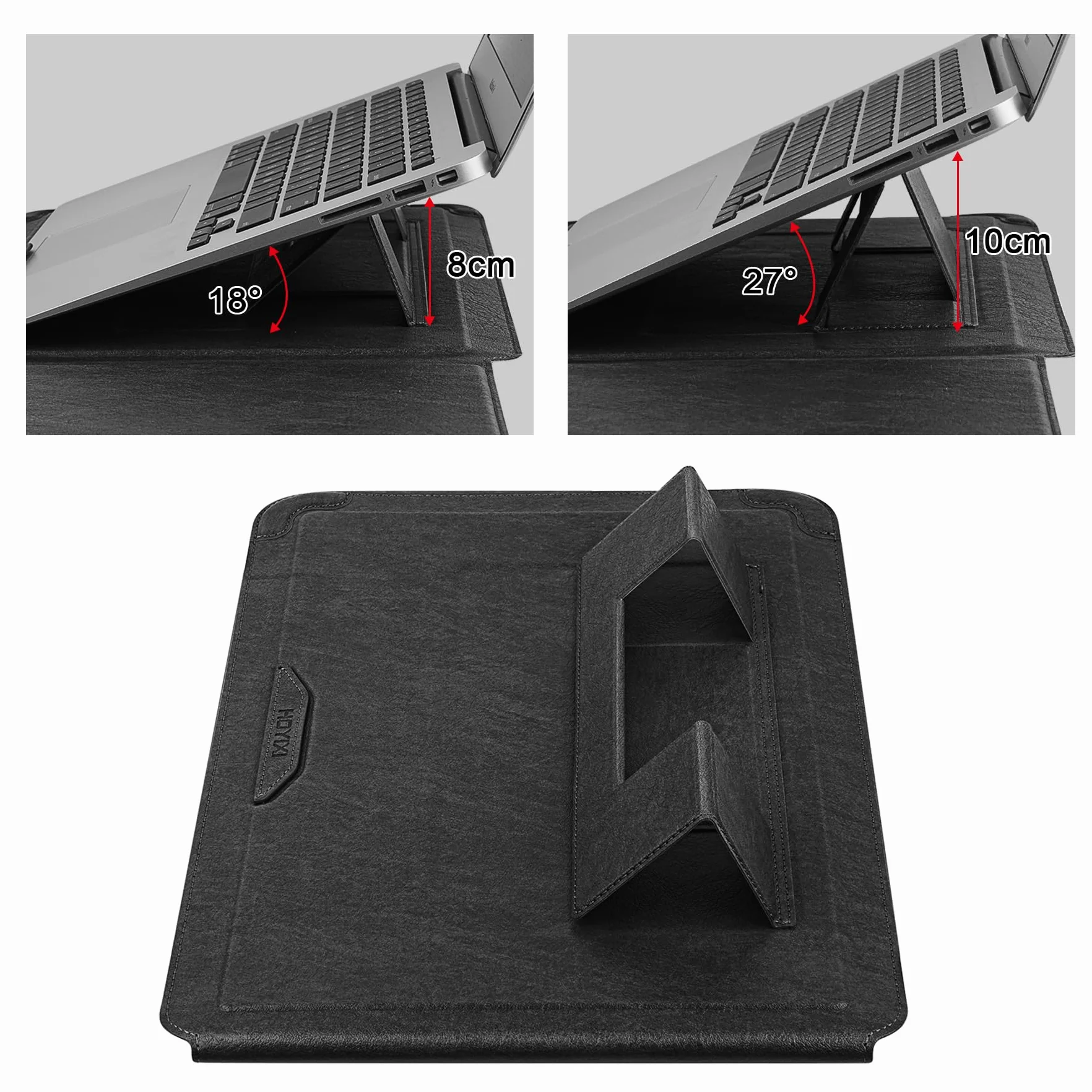HoYiXi Pokrowiec na laptopa 14" z funkcją stojaka do - kompatybilny z Mac Book Pro 14 2021 / ASUS Vivobook 14 / HP Pavilion X360 / IdeaPad 14 / Acer Huawei Matebook 14" , kompatybilny z 13.3-14" PC