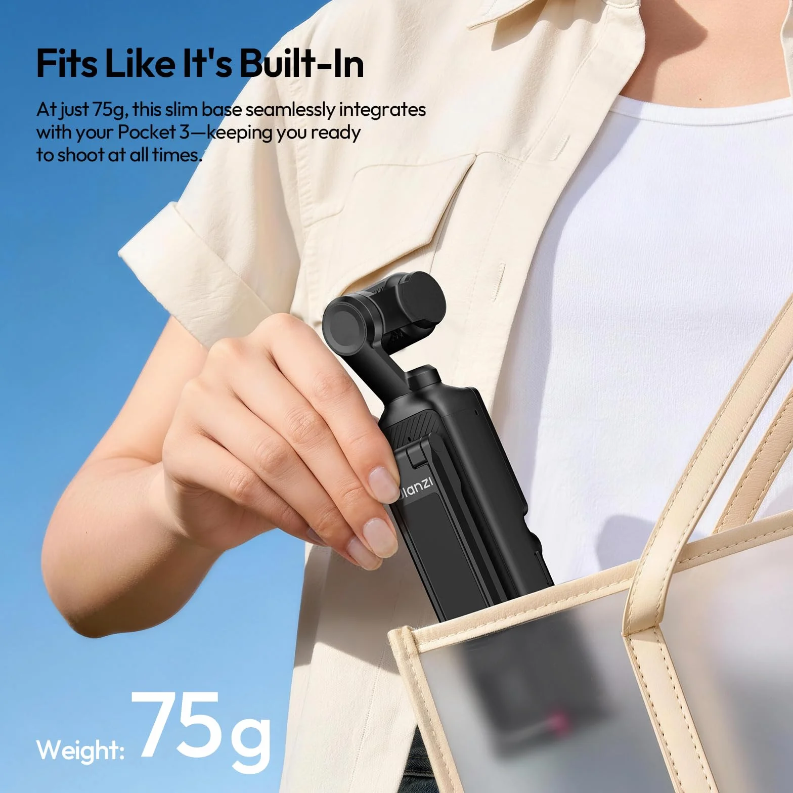 ULANZI MA66 Statyw fotograficzny kompatybilny z DJI OSMO Pocket 3, szybkozłączka 1/4 cala, składany magnetyczny kij do selfie