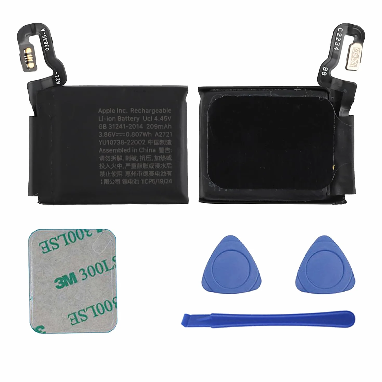 Duotipa 209 mAh nowa bateria zastępcza A2721 kompatybilna z Apple Watch Series SE 2. generacji 2022 40 mm GPS wersja A2722 akumulator z zestawem narzędzi naprawczych