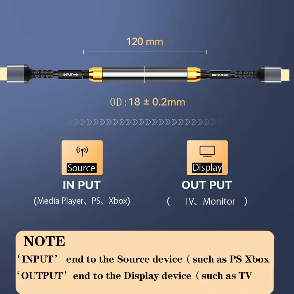 Soonsoonic kabel HDMI 4K 22.8 m z wbudowanym wzmacniaczem sygnału | kable HDMI 2.0 o wysokiej prędkości jednokierunkowe 4K@60Hz 2K 1080P 3D ARC Ethernet | do telewizora UHD, monitora, laptopa, Xbox