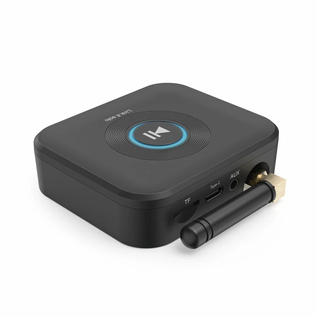 Hama Adapter Transmitter Bluetooth 5.3 z Minijackiem do Systemów HiFi, Obsługa 2 Urządzeń i Karty MicroSD, Zasilanie USB, Czarny