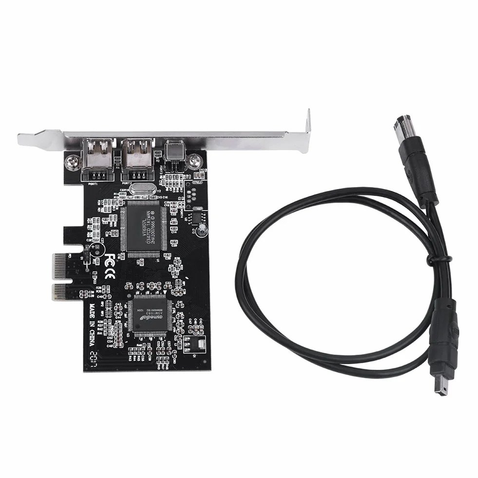 Karta PCI-Express, Bewinner PCI-E PCI-Express-FireWire 1394a-IEEE-1394 Karta kontrolera z kablem Firewire Karta kontrolera 800 Mb/s FireWire z IEEE 1394-1995 dla wysokowydajnej magistrali szeregowej