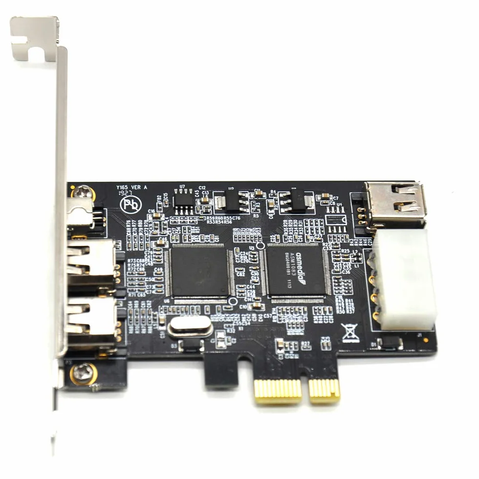 Padarsey Firewire PCIe karta do systemu Windows 10, kontroler PCI Express IEEE 1394, 4 porty (3 x 6 pinów i 1 x 4 pin), Firewire 800 1394a adapter do systemu Windows 7/8/Mac OS z dyskretną podstawką i