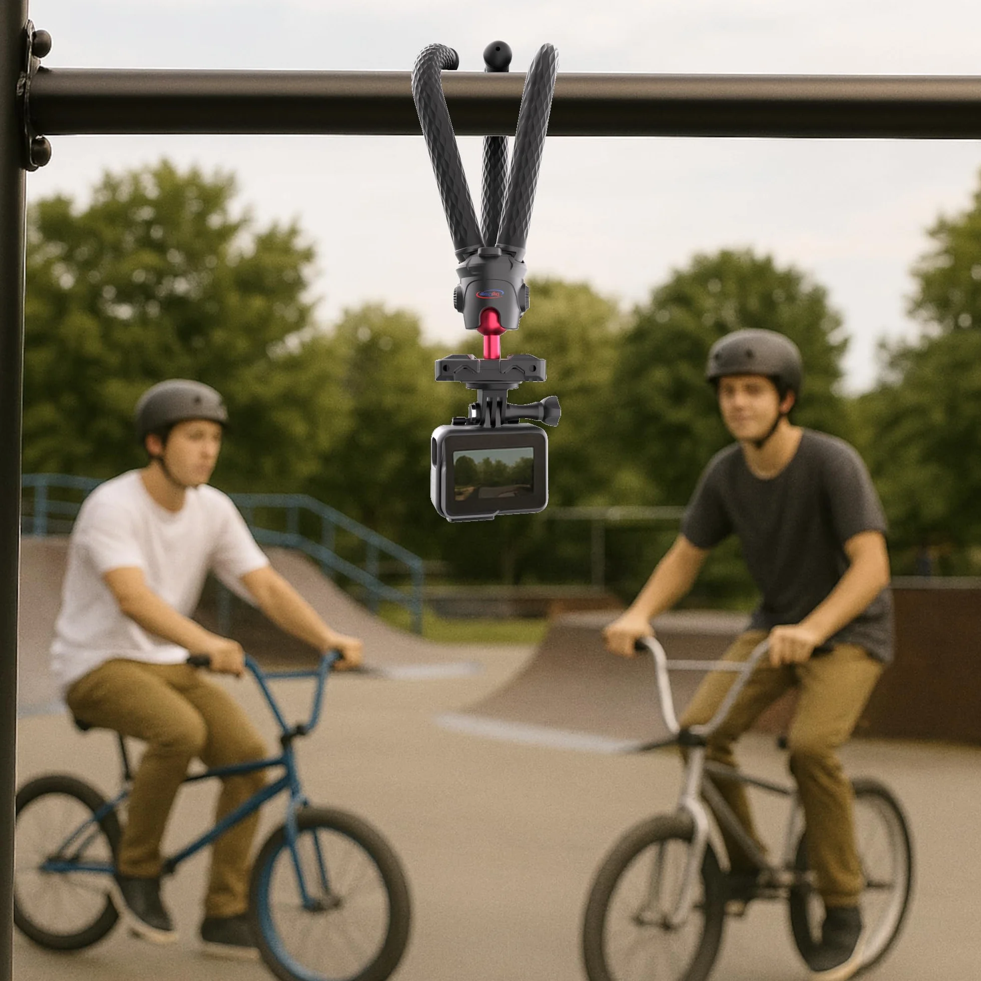 Digicharge Elastyczny statyw do telefonu/kamery sportowej/kamery kompatybilny ze smartfonem/Gopro Hero / Insta360 / aparatami cyfrowymi i DSLR Gorilla Tri Pod Mount Stand