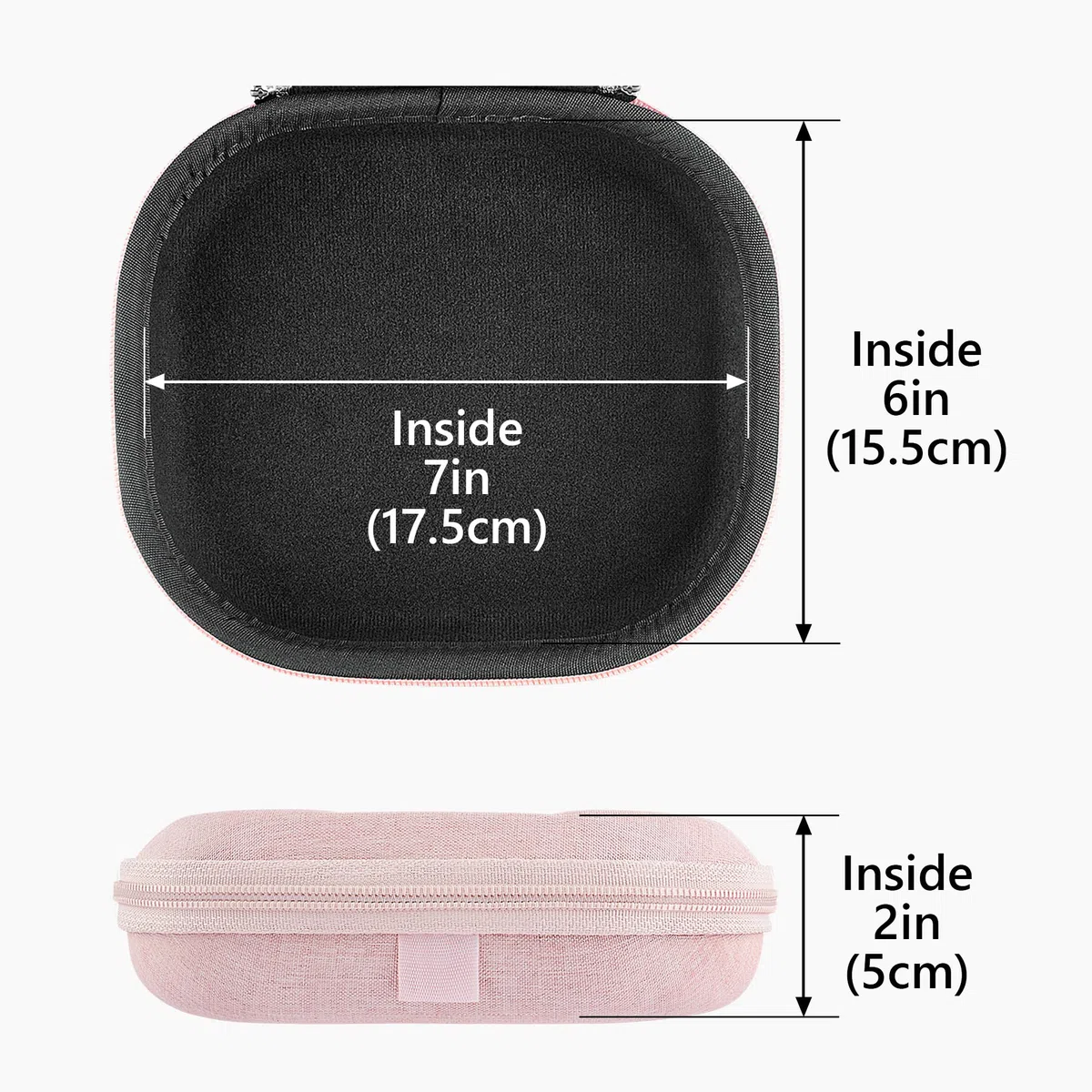 Geekria NOVA etui na słuchawki (On-Ear) kompatybilne z JBL Tune 510BT/660NC/560BT/500BT, Jr 310BT – twardy pokrowiec podróżny z miejscem na kable (Różowy)