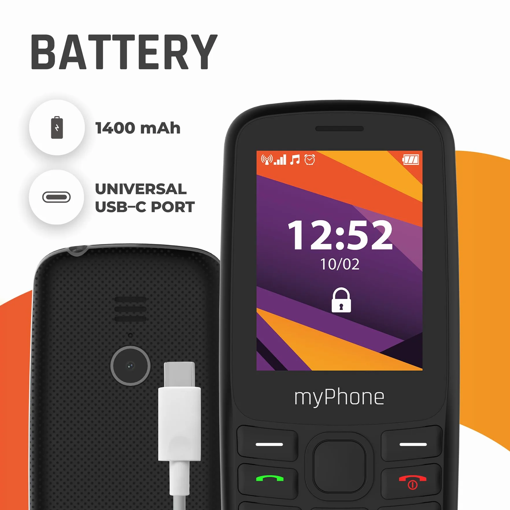 Myphone 6410 LTE Telefon Czarny 123 x 57.5 x 13.3 mm
