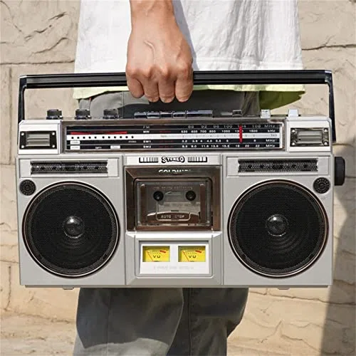 Boombox Bluetooth z płytą CD, odtwarzaczem taśmowym, radiem FM/DAB+, nagrywaniem USB, idealny dla miłośników muzyki nostalgicznej i spotkań rodzinnych