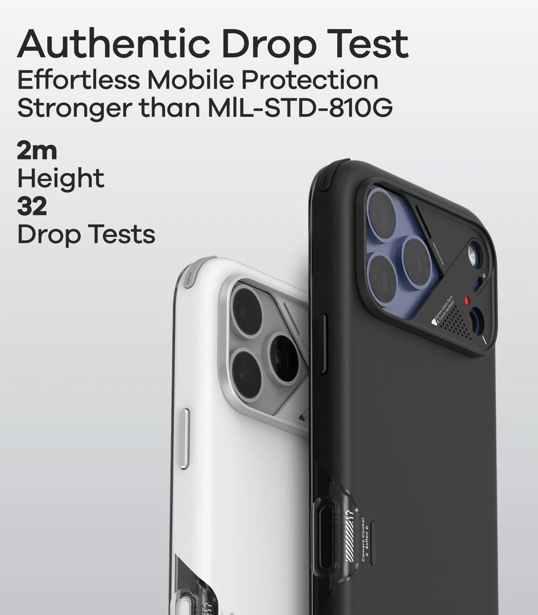 Aulumu A17 odporne na wstrząsy etui na iPhone'a 17 Pro Max, ze sterowaniem kamerą, CoolHyper, rama aparatu ze stopu aluminium, wielowarstwowa ochrona kompozytowa, białe