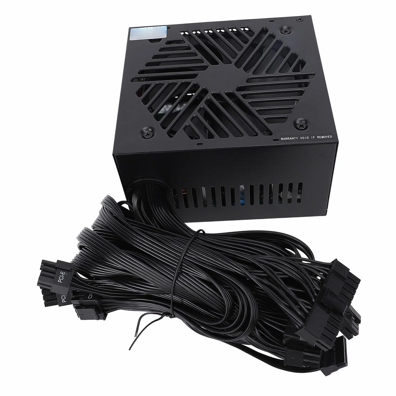 Asixxsix Zasilacz 600 W Certyfikat 80+ Bronze, Pojedyncza Szyna Zasilacza ATX 12 V z Cichym Wentylatorem 120 Mm Inteligentne Zarządzanie temperaturą dla Komputerów do Gier Wysokowydajne Procesory