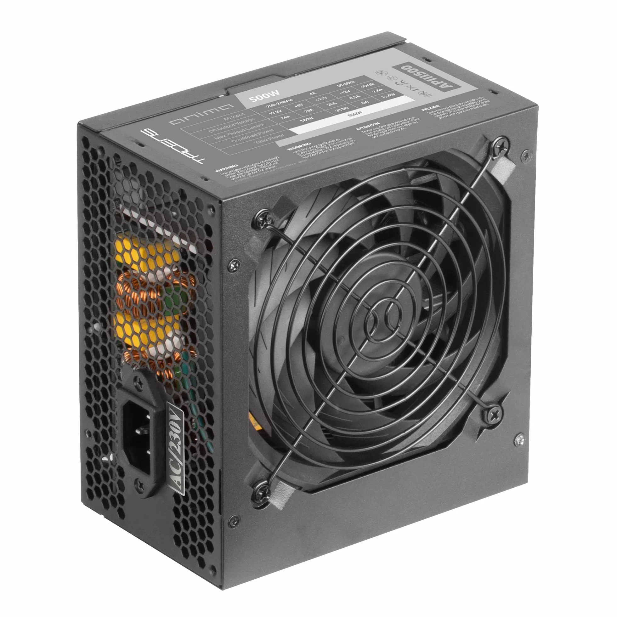 Tacens Anima APIII500 Zasilacz PC ATX 500W 85% Brąz 12V Czarny