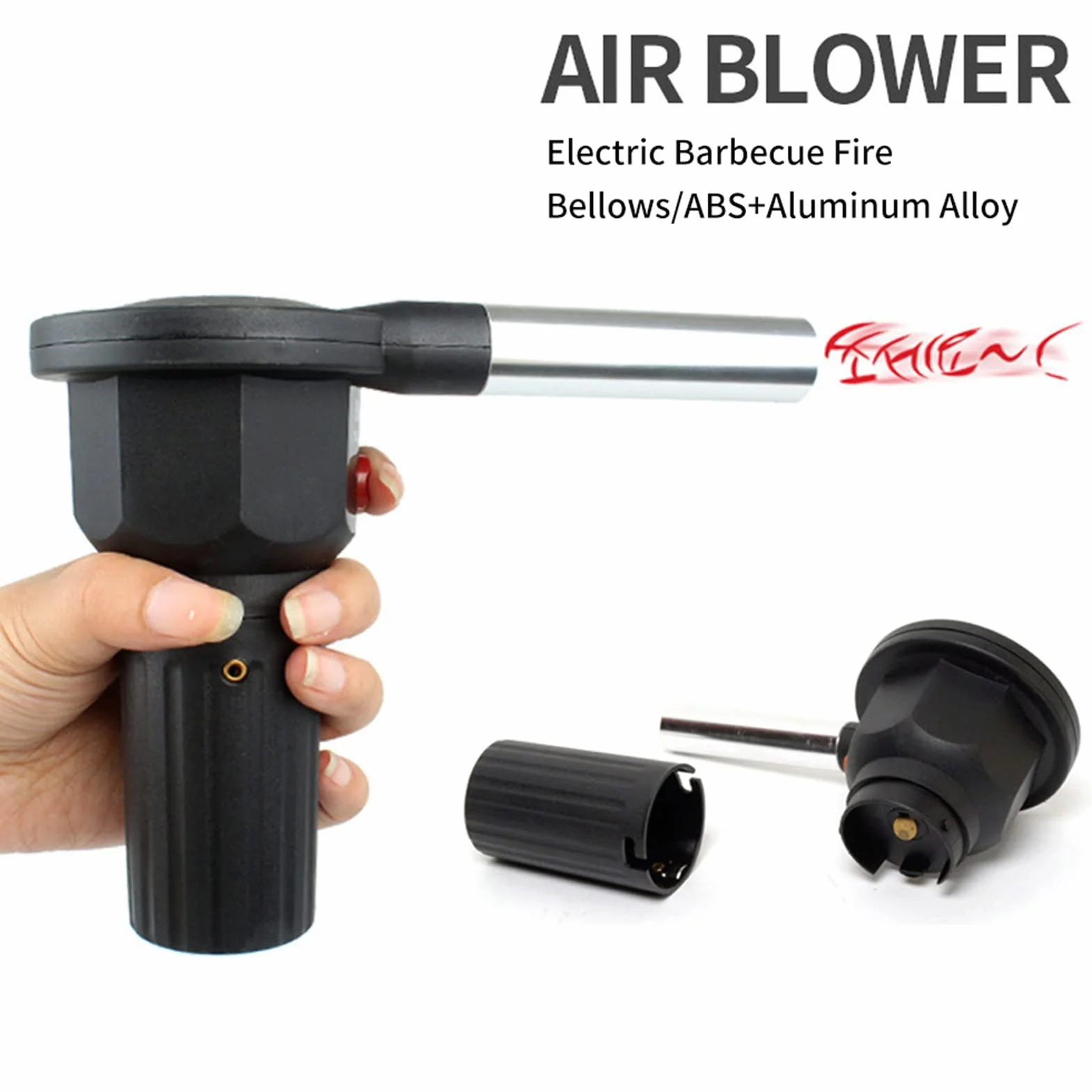 Przenośny wentylator do grilla zasilany bateryjnie dmuchawa do grilla na zewnątrz na kemping piknik grill na węgiel drzewny