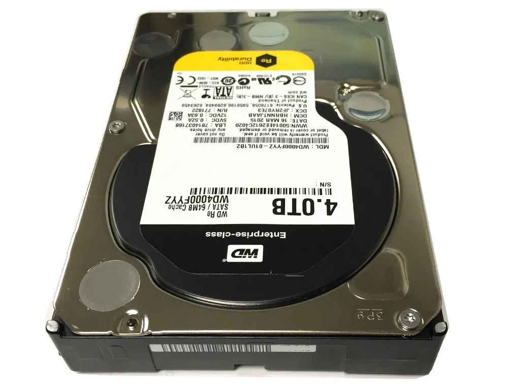Western Digital RE WD4000FYYZ 4 TB 7200 RPM 64 MB Cache SATA 6,0 Gb/s 3,5 cala Enterprise wewnętrzny dysk twardy - OEM z 3 letnią gwarancją