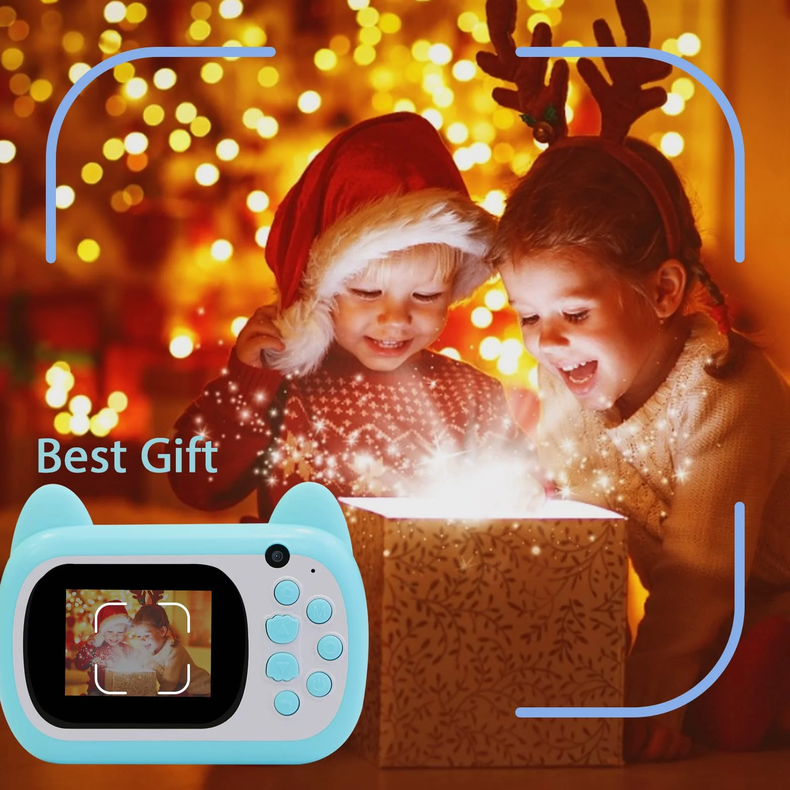 Aparat cyfrowy dla dzieci 24 MP podwójny obiektyw 6-krotny zoom ekran LCD 6,1 cm rejestrator wideo 1080p zielony