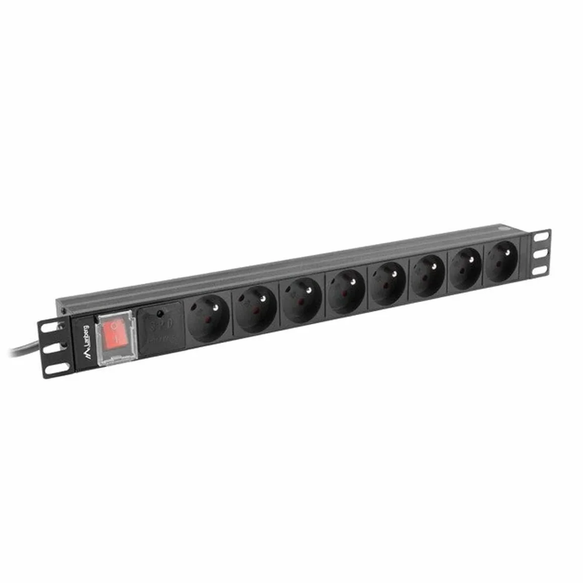 REGLETA LANBERG RACK PDU 19" (1U, 16A, 6X 230V PL, 2M, NEGRO) PDU-06E-0200-BK