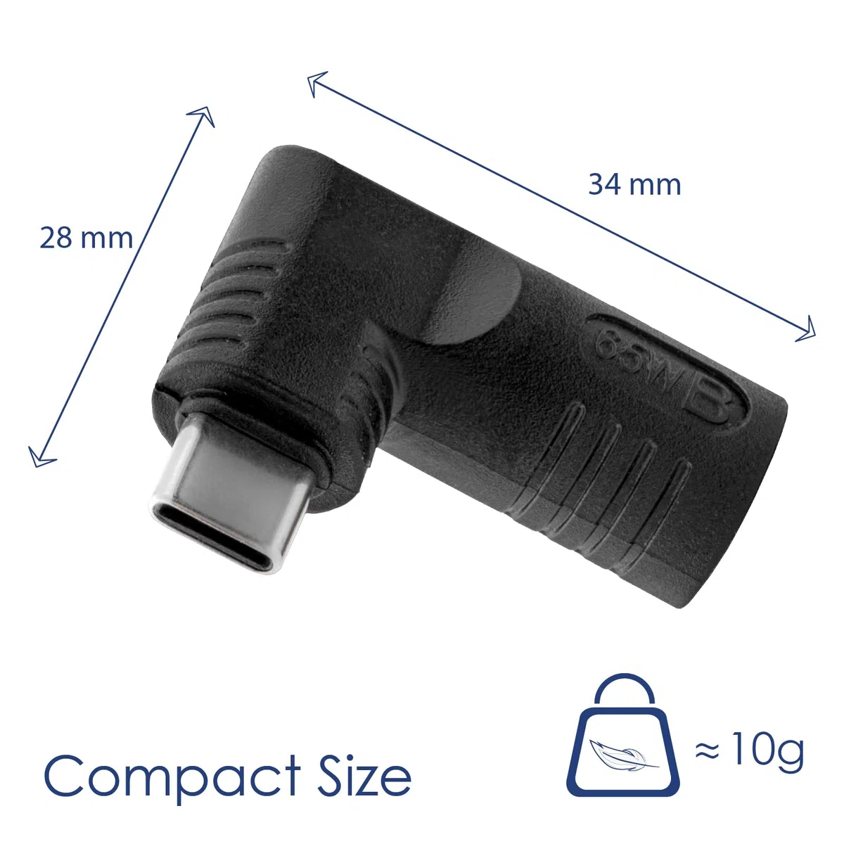 AKYGA Ładowarka Plug for Notebook Power Adapter AK-ND-D13 65 W 4,5 x 3,0 mm + pin/USB-C Black