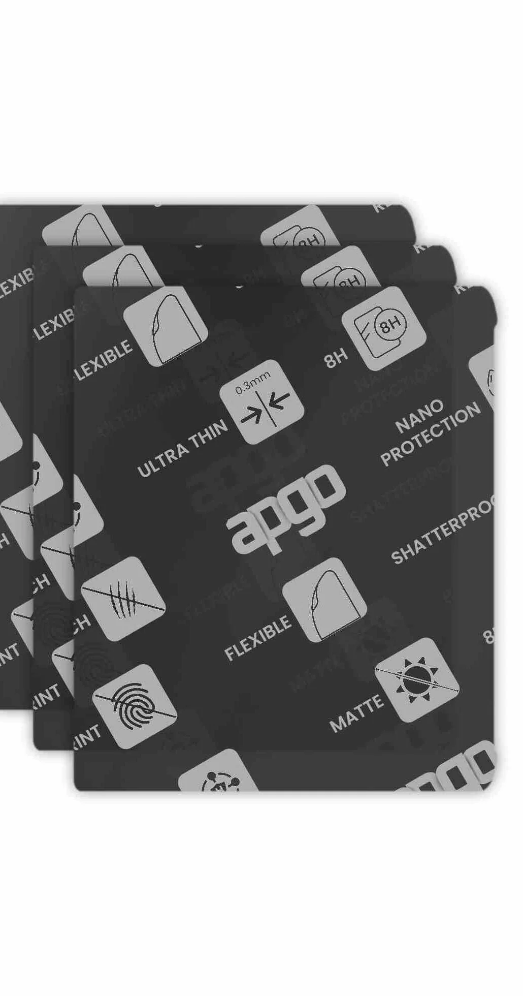 3x apgo MATTE Hybrydowe MATOWE szkło ochronne do POCKETBOOK Era Color, elastyczne szkło nano, doskonała alternatywa dla szkła hartowanego, odporne na zarysowania, pełny klej