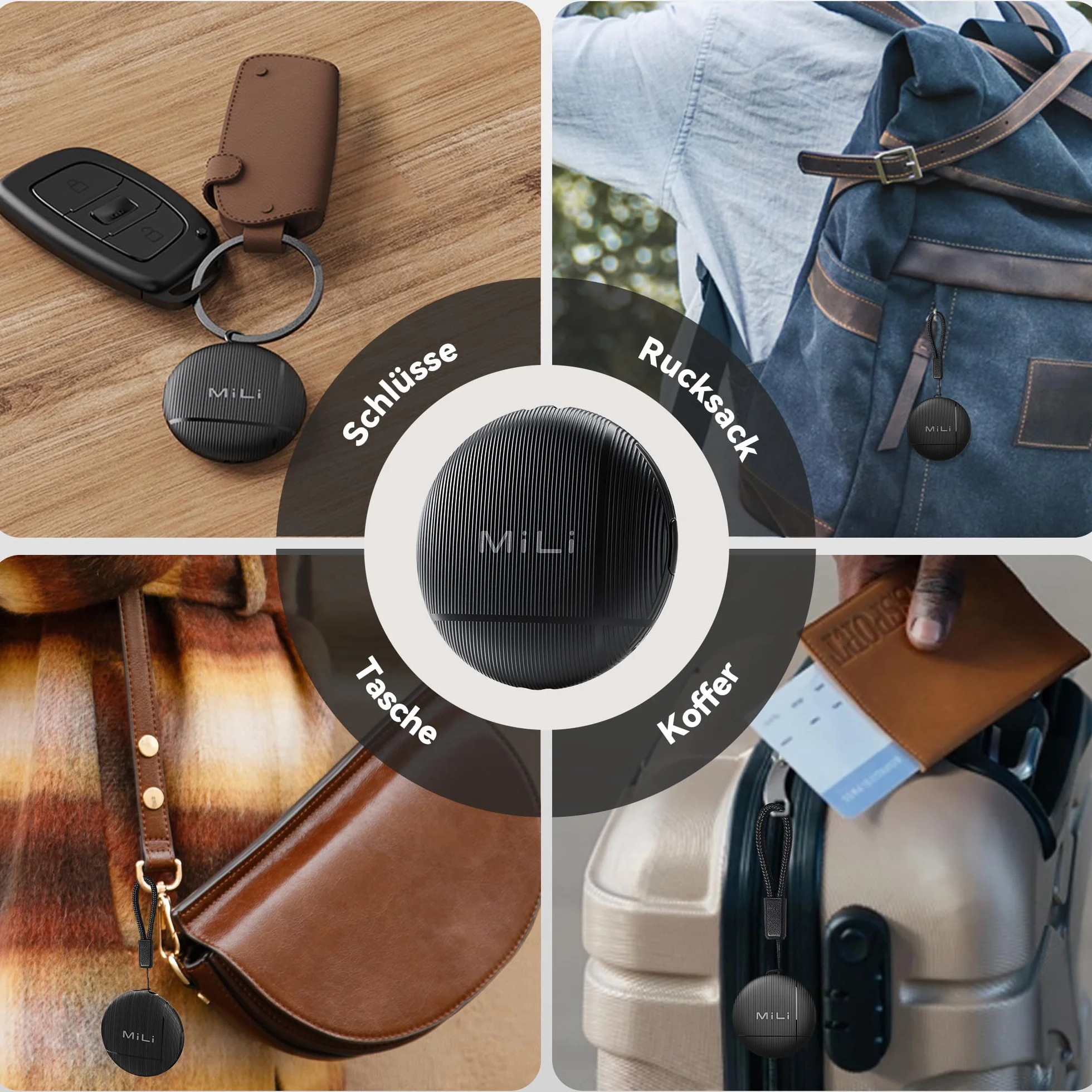 MiLi LiTag Smart Tracker Bluetooth 4 Pack lokalizator kluczy Android Google Centrum lokalizacji